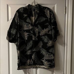 Men's Silk Tropical Print Shirt Jacket